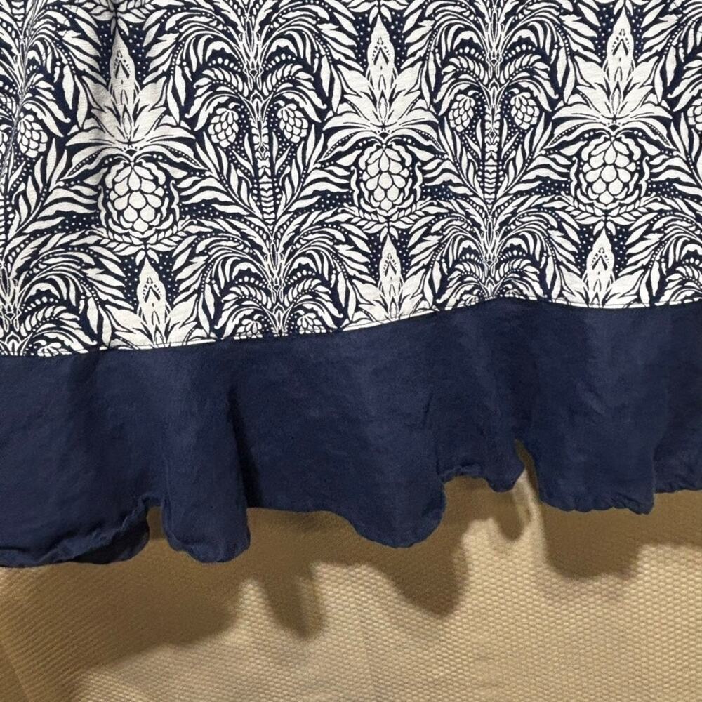 Tommy Bahama Pineapple Print Dress Womens Medium Navy White Sleeveless Mini - Picture 2 of 9